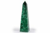 Tall, Polished Malachite Obelisk - DR Congo #246564-1
